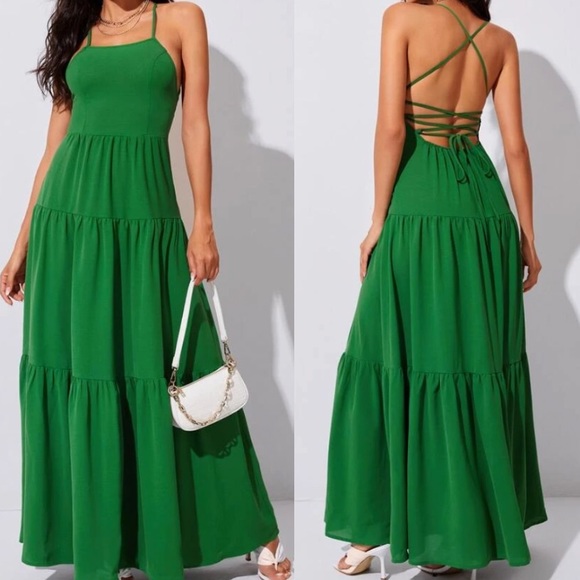 Dresses & Skirts - Boho open back cami maxi dress